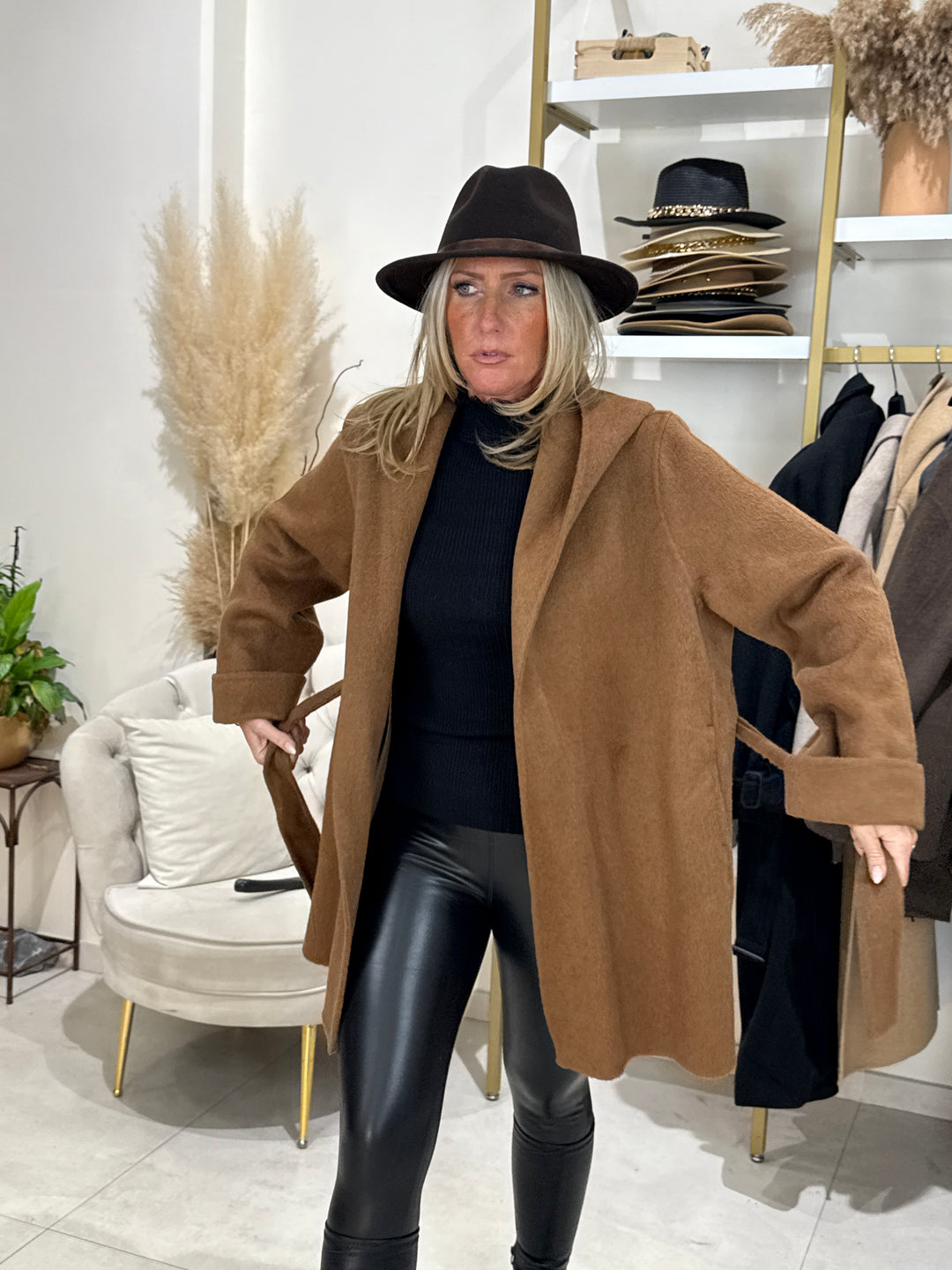 Manteau laine 8970 Camel