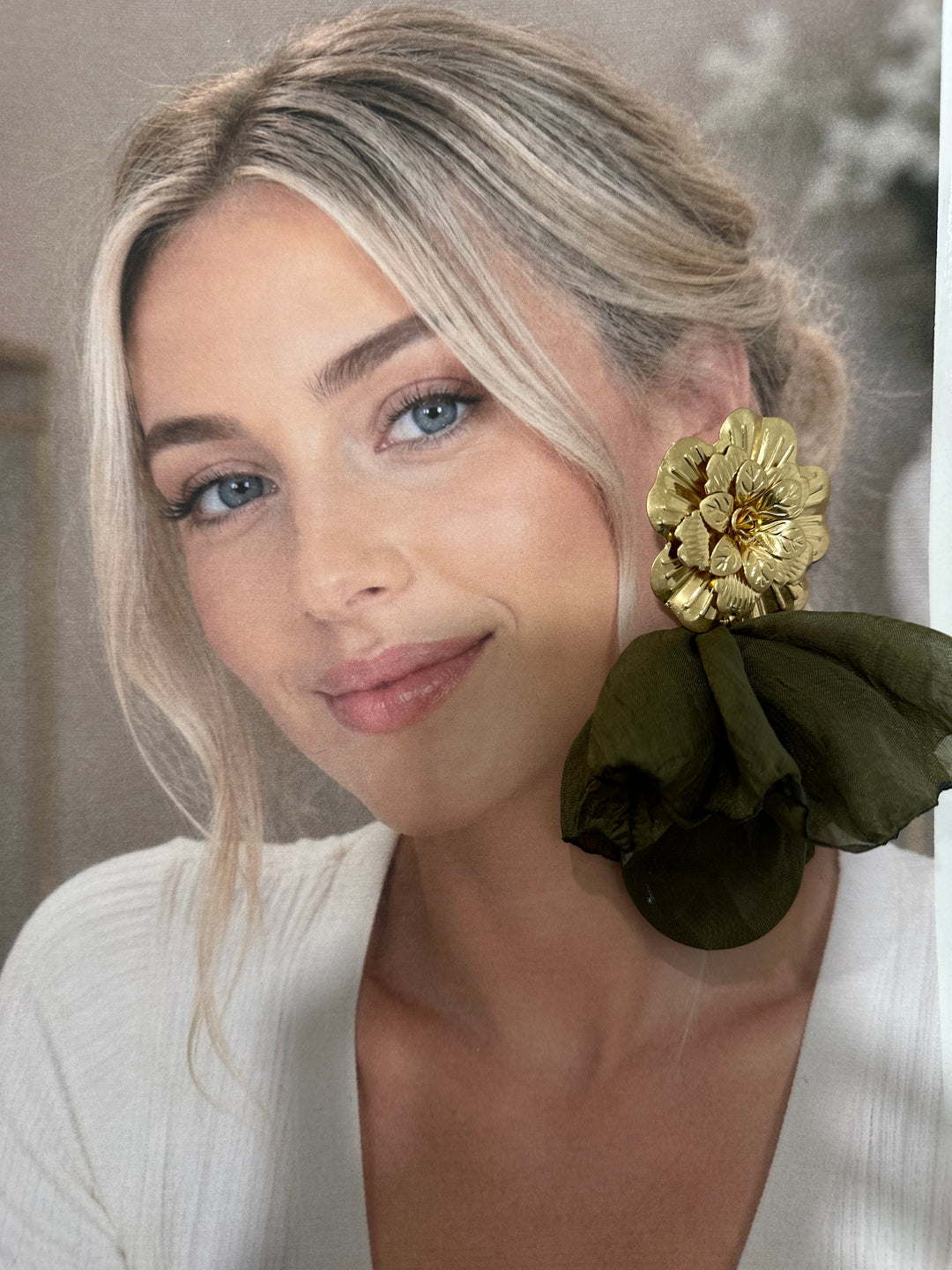 Boucles d'oreilles volant KAKI