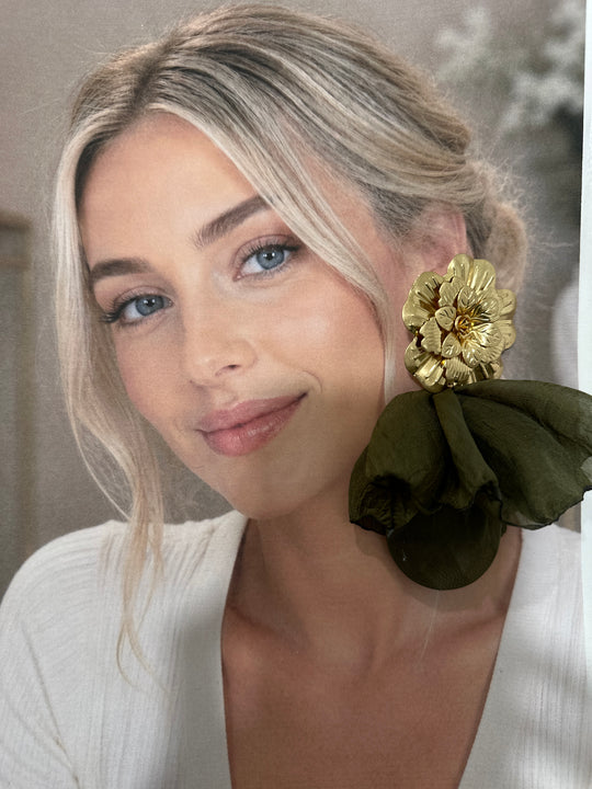 Boucles d'oreilles volant KAKI