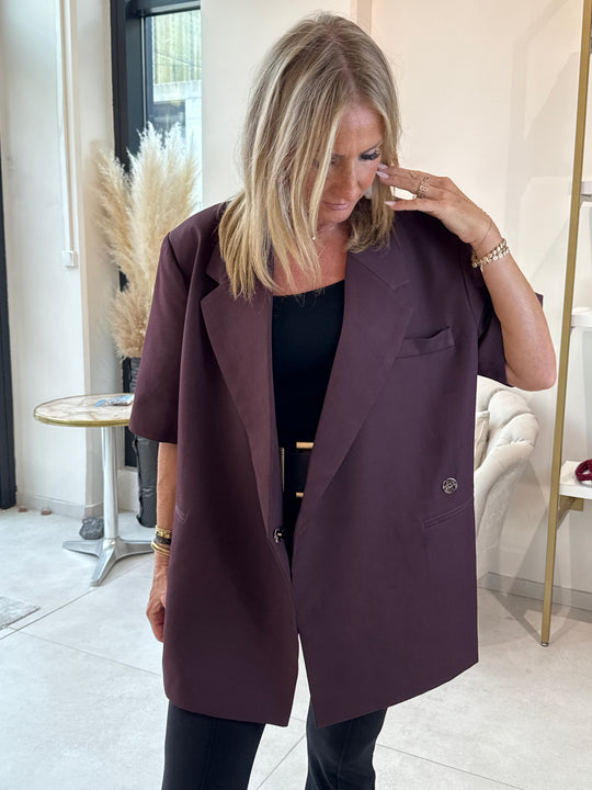 Blazer Bordeaux manches courtes W25222