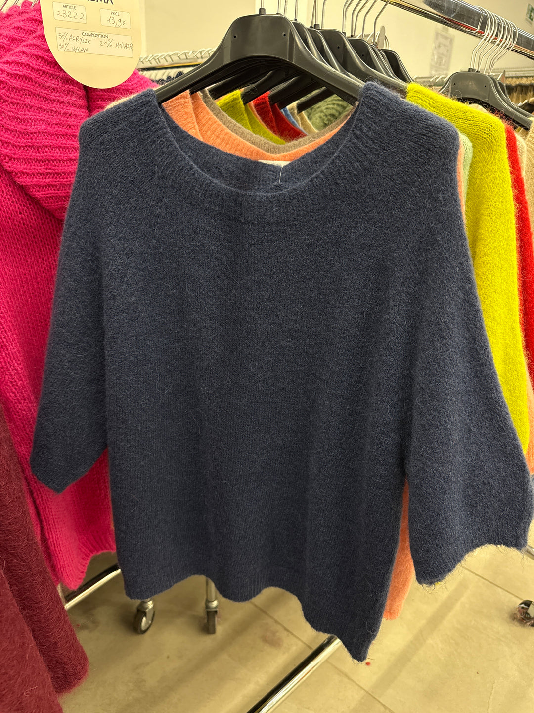 Pull 30% alpaga manches courtes