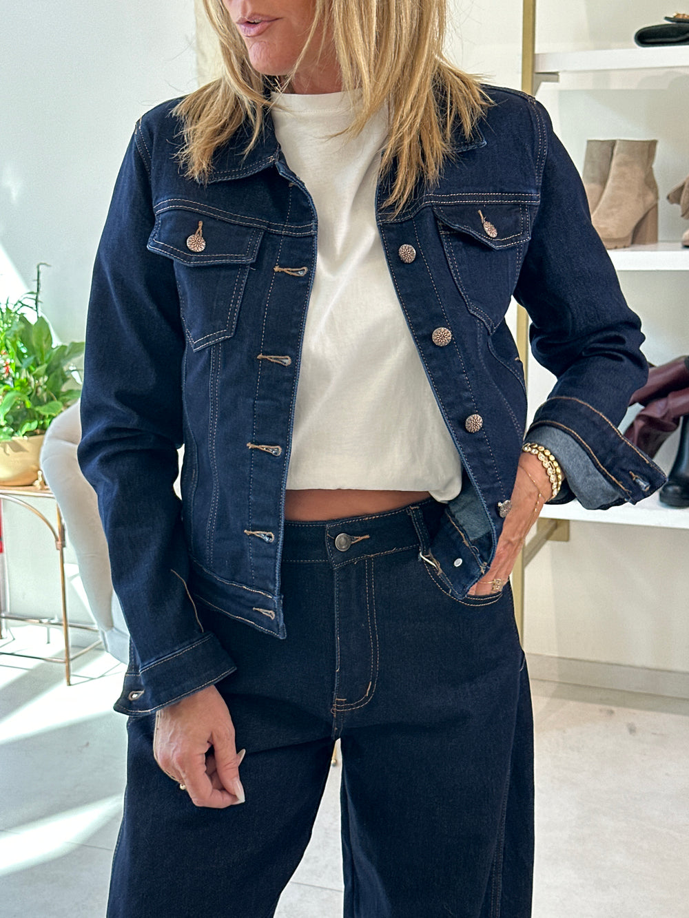 Veste jean brute 78062