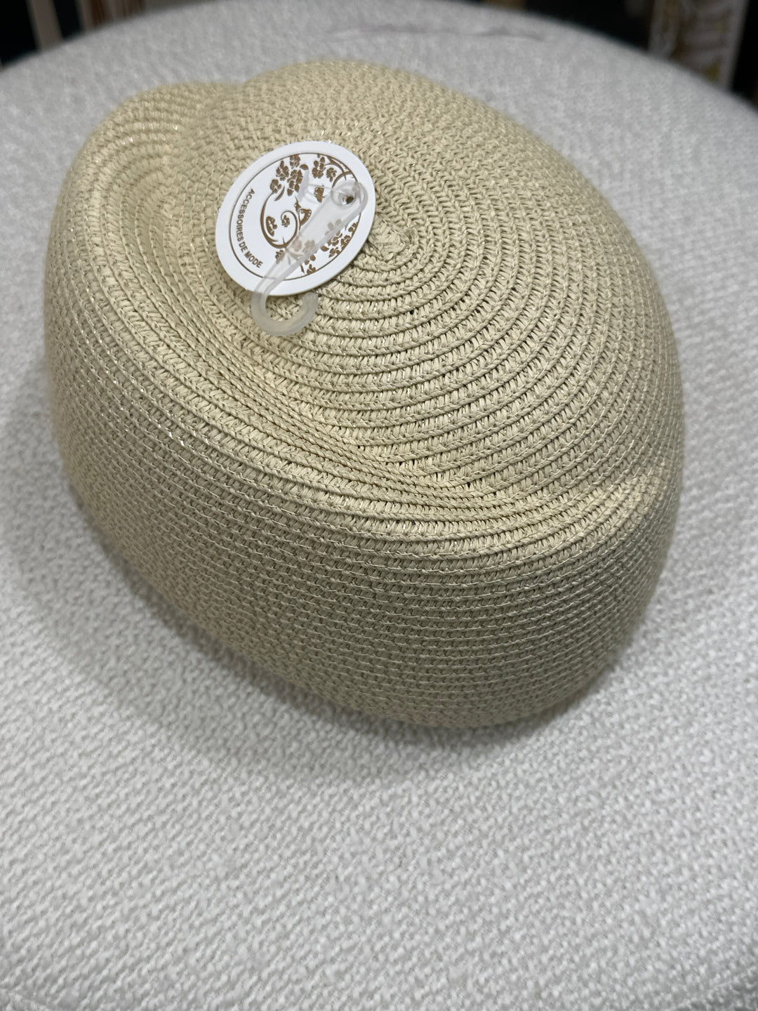 Chapeau rond en paille 573 BEIGE