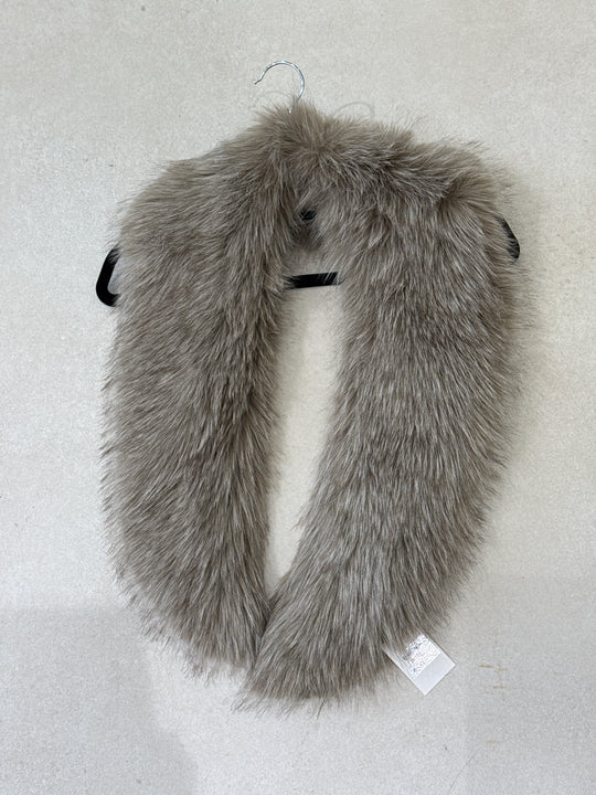 Col fourrure amovible Beige/gris