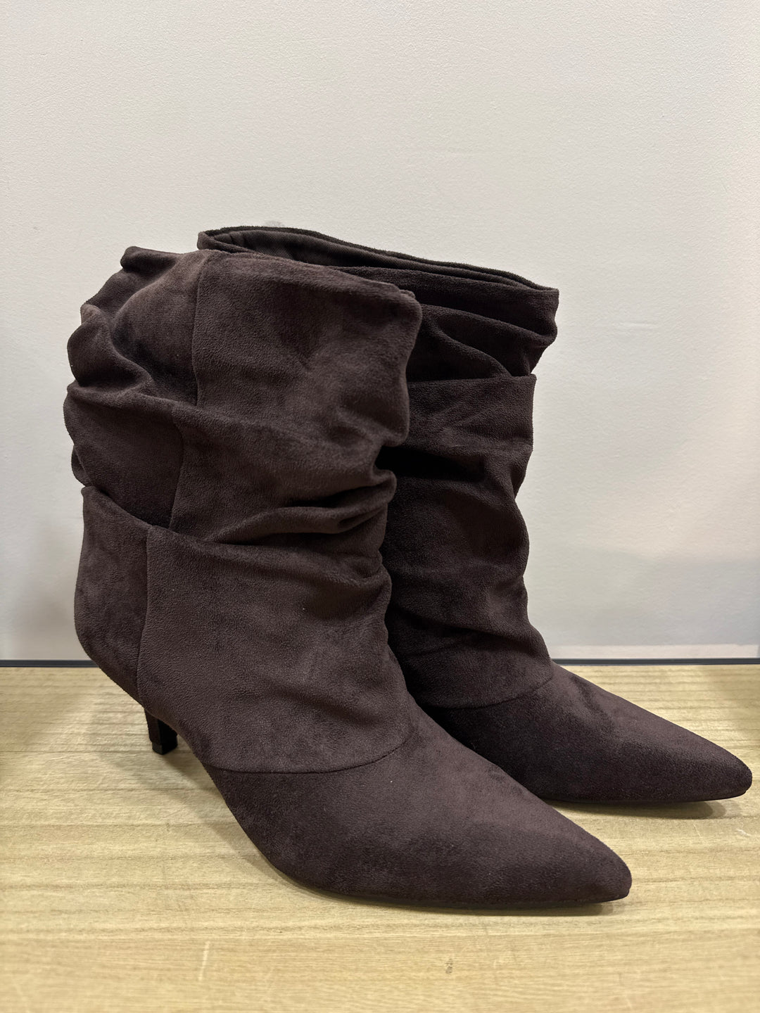 Bottines daim effet plissé 2910A Brown/choco