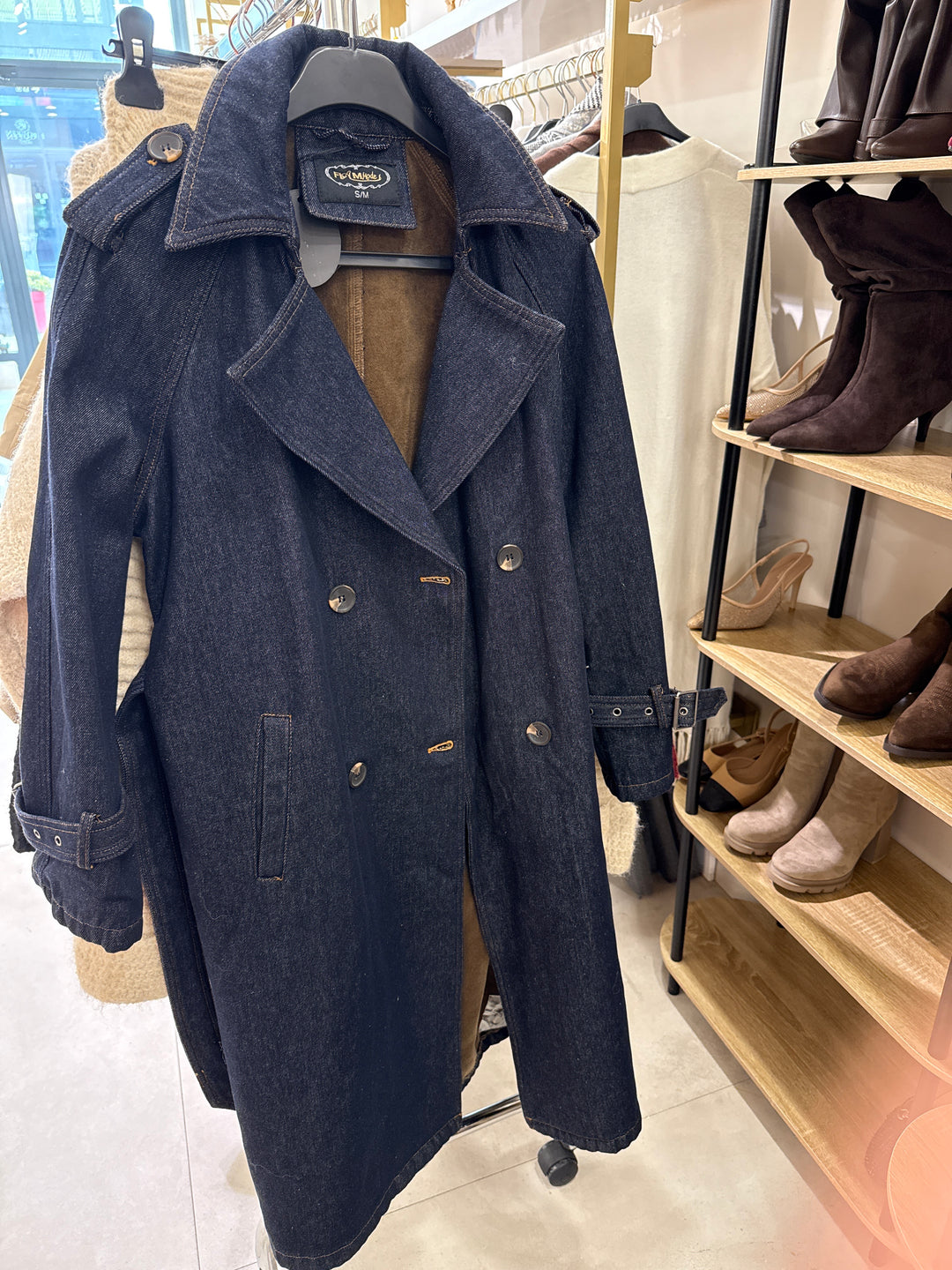 Trench jean brute long FL202279