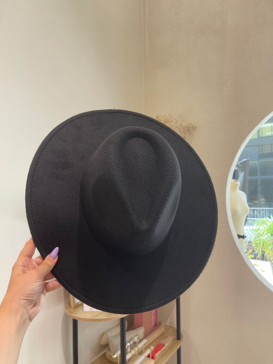 Chapeau feutrine noir uni