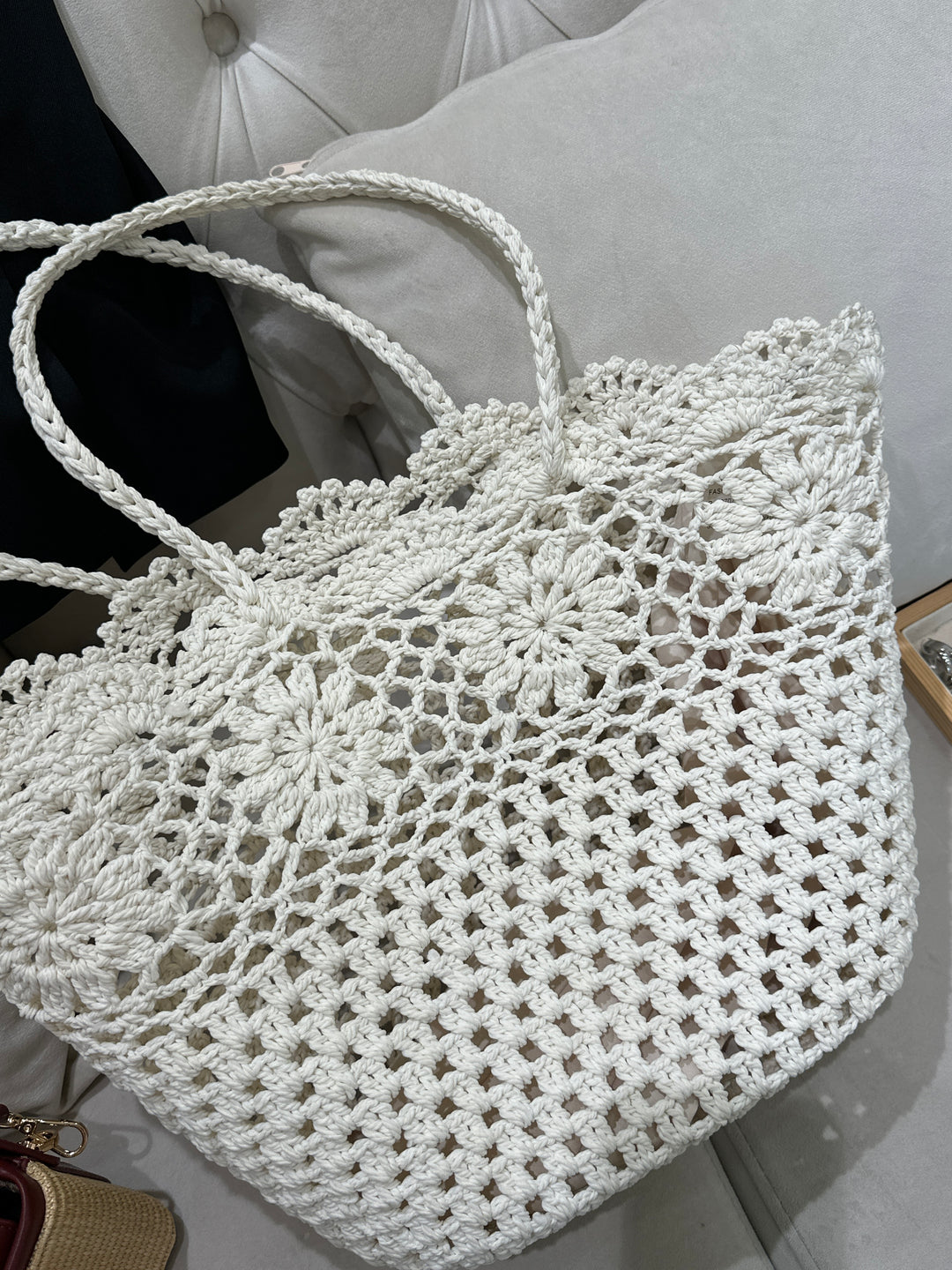 Grand sac maille tressée