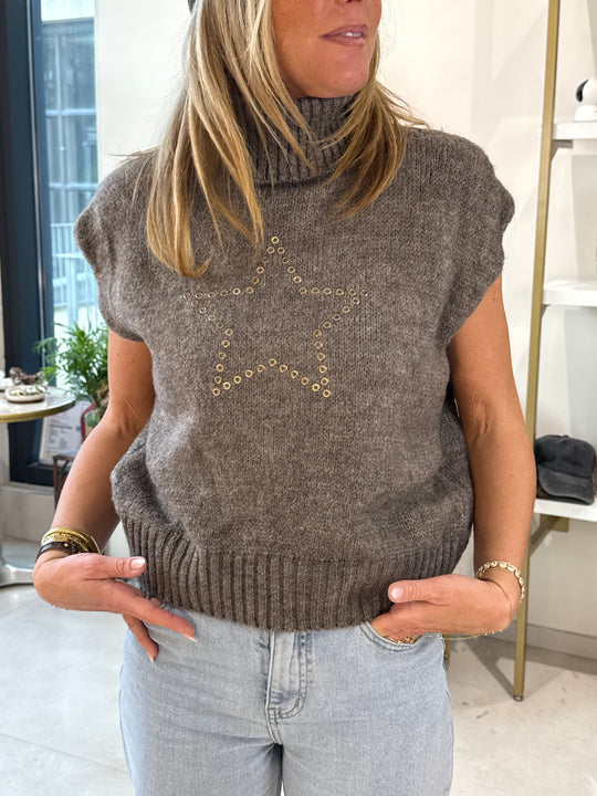 Pull sans manches étoile A3228