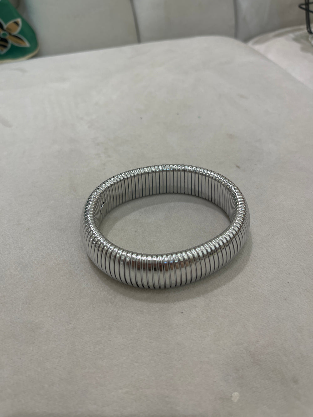 Bracelet manchette argente épais