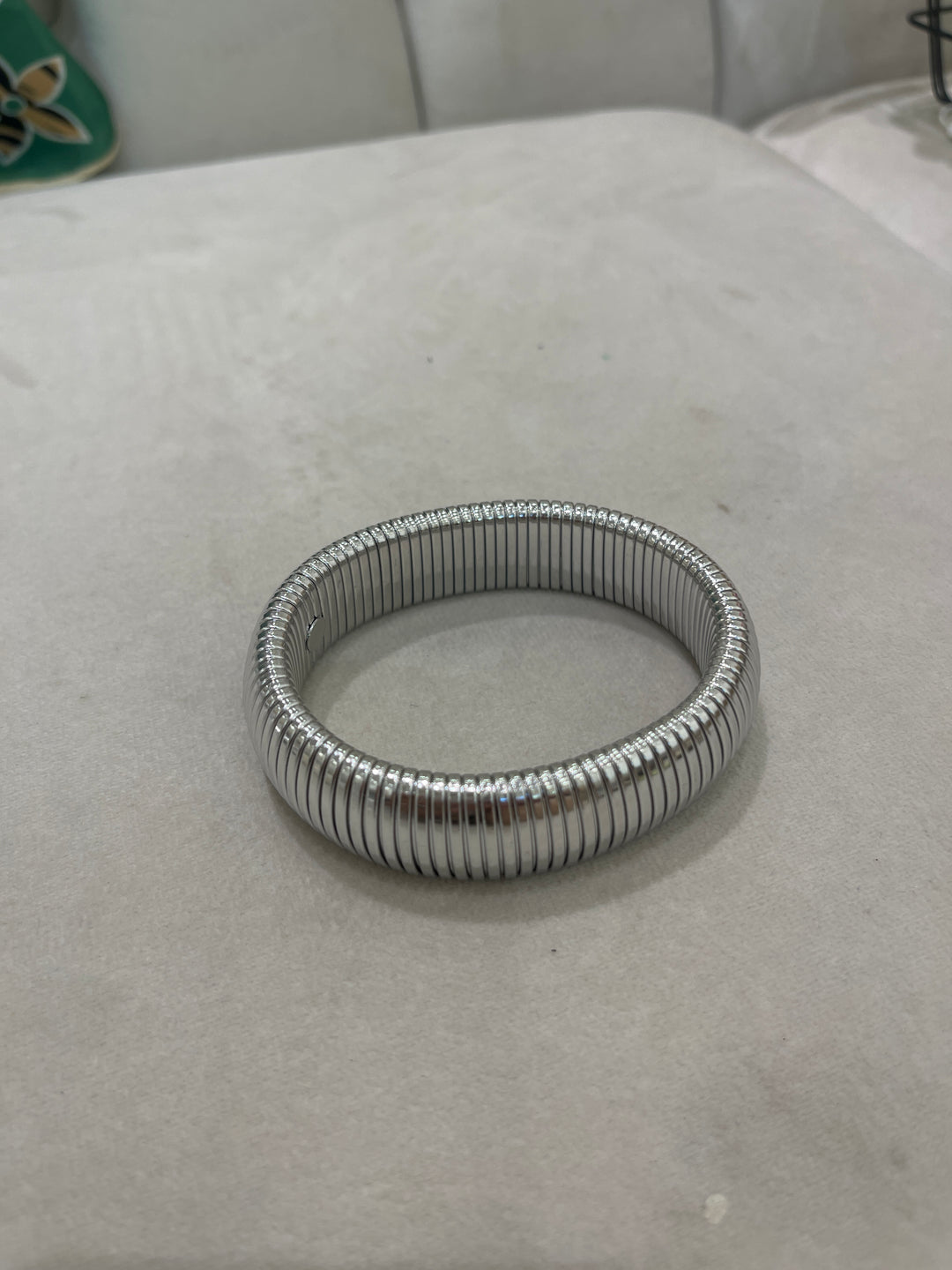 Bracelet manchette argente épais