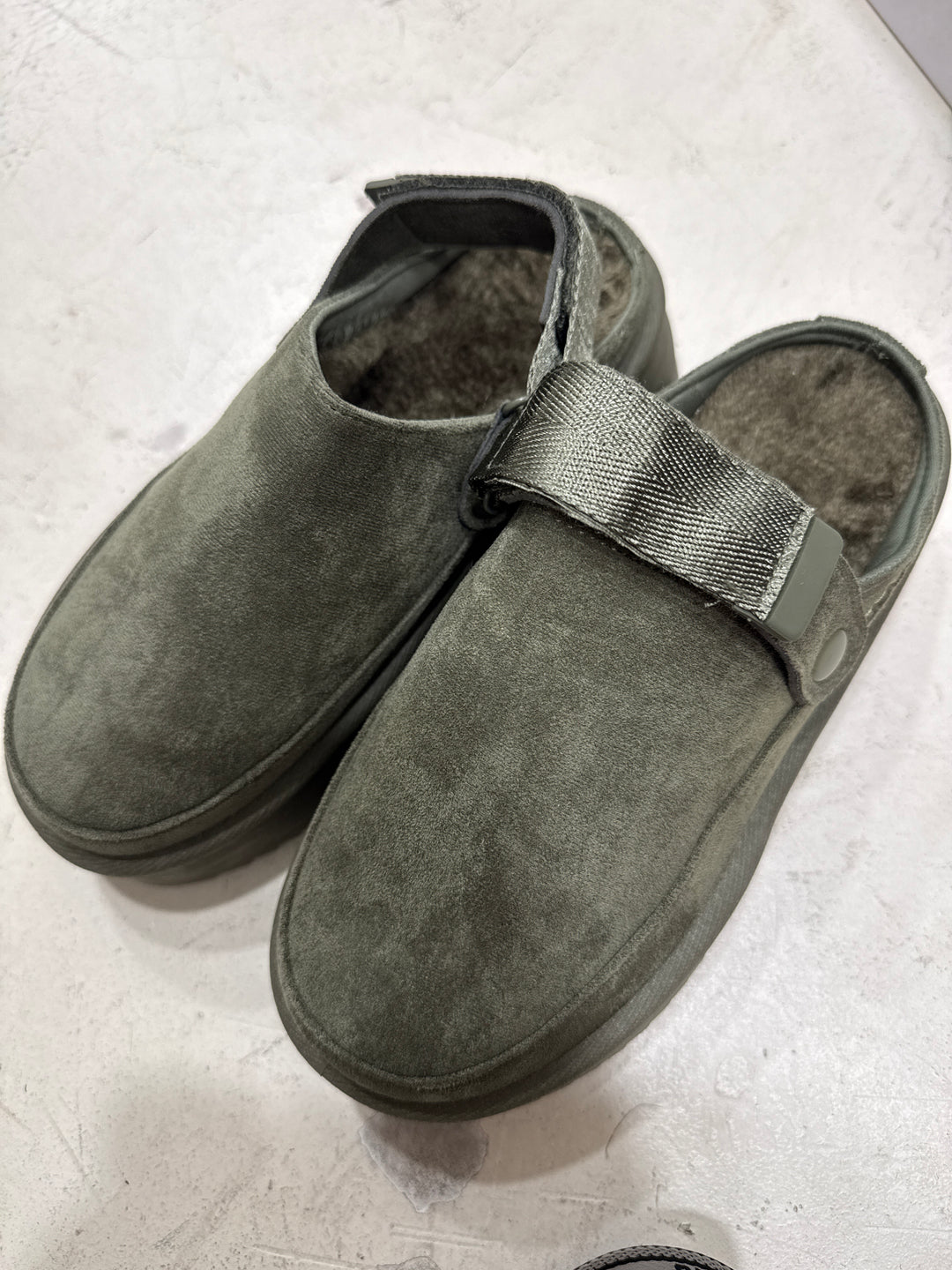 Mules leopard effet daim plateforme 17 Green