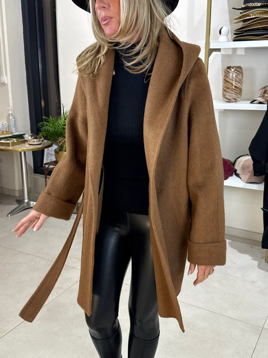 Manteau laine 8970 Camel