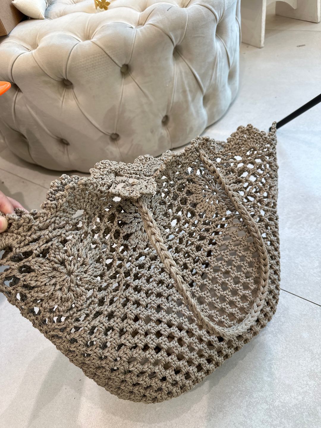 Grand sac maille tressée